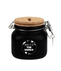 Luxe spaarpot - Saving the wor + snoepzak 400 gram Luxe spaarpot - Saving the world + snoepzak 400 gram