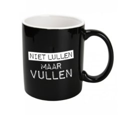 Mok - Niet lullen + blokbodemzak 250 gram Mok - Niet lullen maar vullen  + blokbodemzak 250 gram